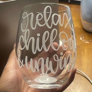 Custom made drinking glass
